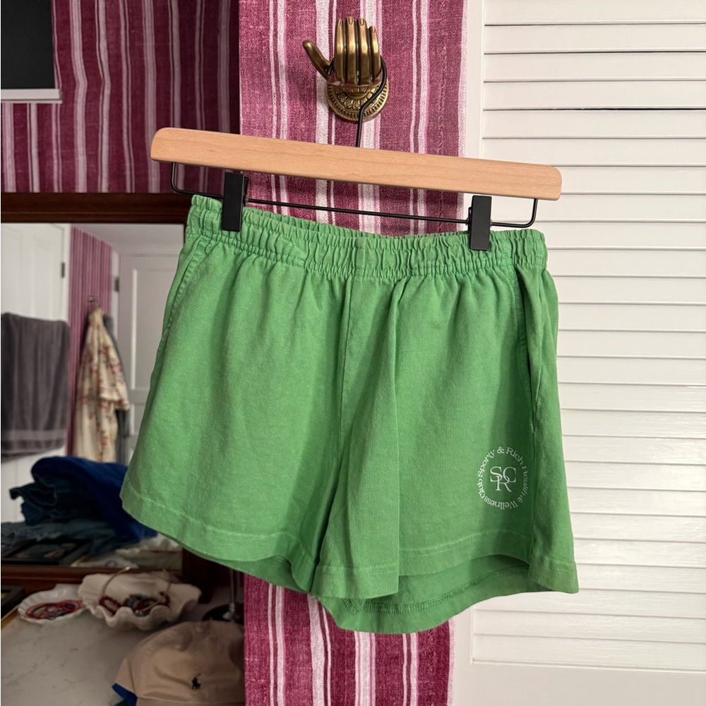 Sporty & Rich Green Athletic Shorts